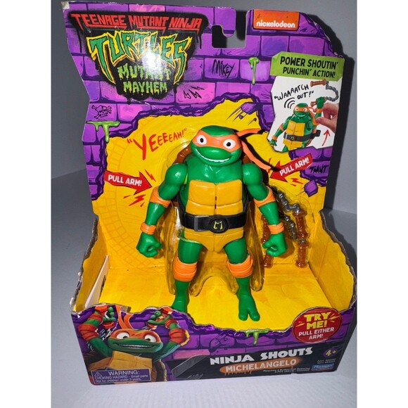 Teenage Mutant Ninja Turtles Mutant Mayhem Michelangelo Shouts Figure Action New - Picture 2 of 9